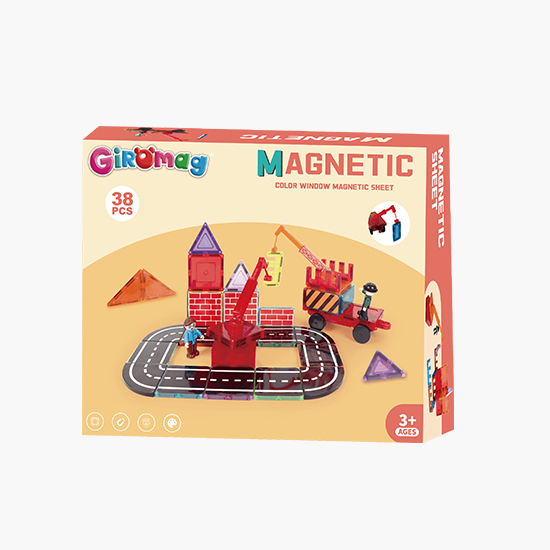 MAGNETIC TILES WITH CRANES 38PCS
